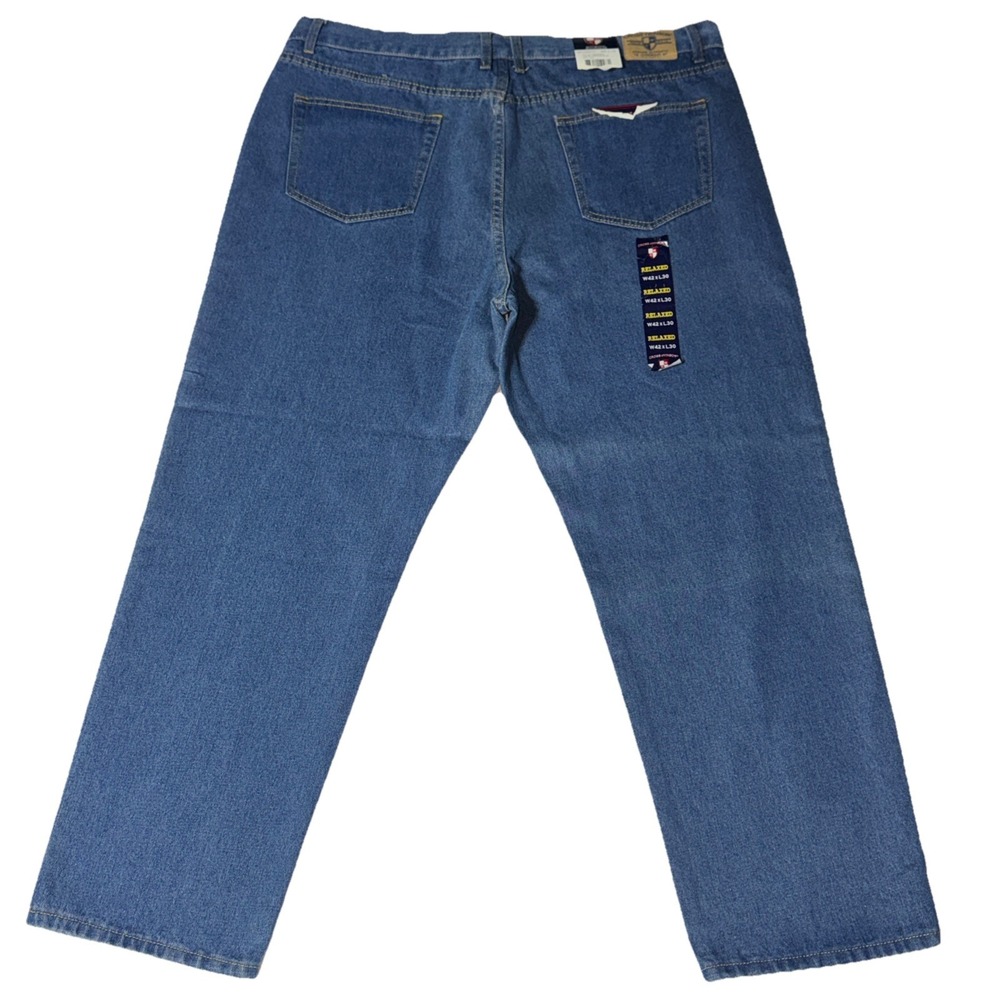Cross & Winsor Jeans Men's 42x30 Relaxed Fit‎ Medium Wash Blue Denim NWT - Picture 3 of 11